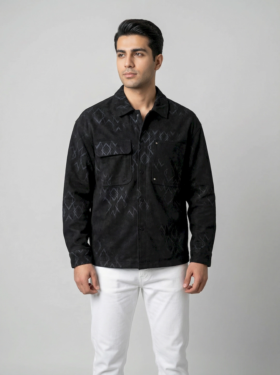 کاپشن دوجیب آبرنگی مردانه 3738